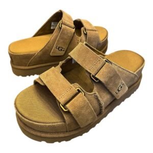 UGG Goldenstar Hi Slide Sand כפכפי UGG עם פלטפורמה עמידה למים – תמונה 6