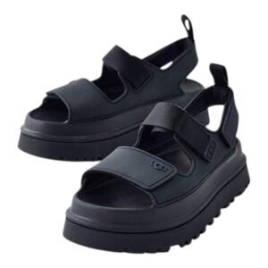 UGG GoldenGlow Sandal Black כפכפי UGG קלים עם פלטפורמה – תמונה 5