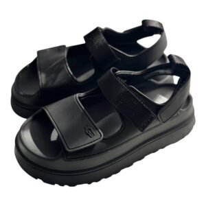 UGG GoldenGlow Sandal Black כפכפי UGG קלים עם פלטפורמה – תמונה 6